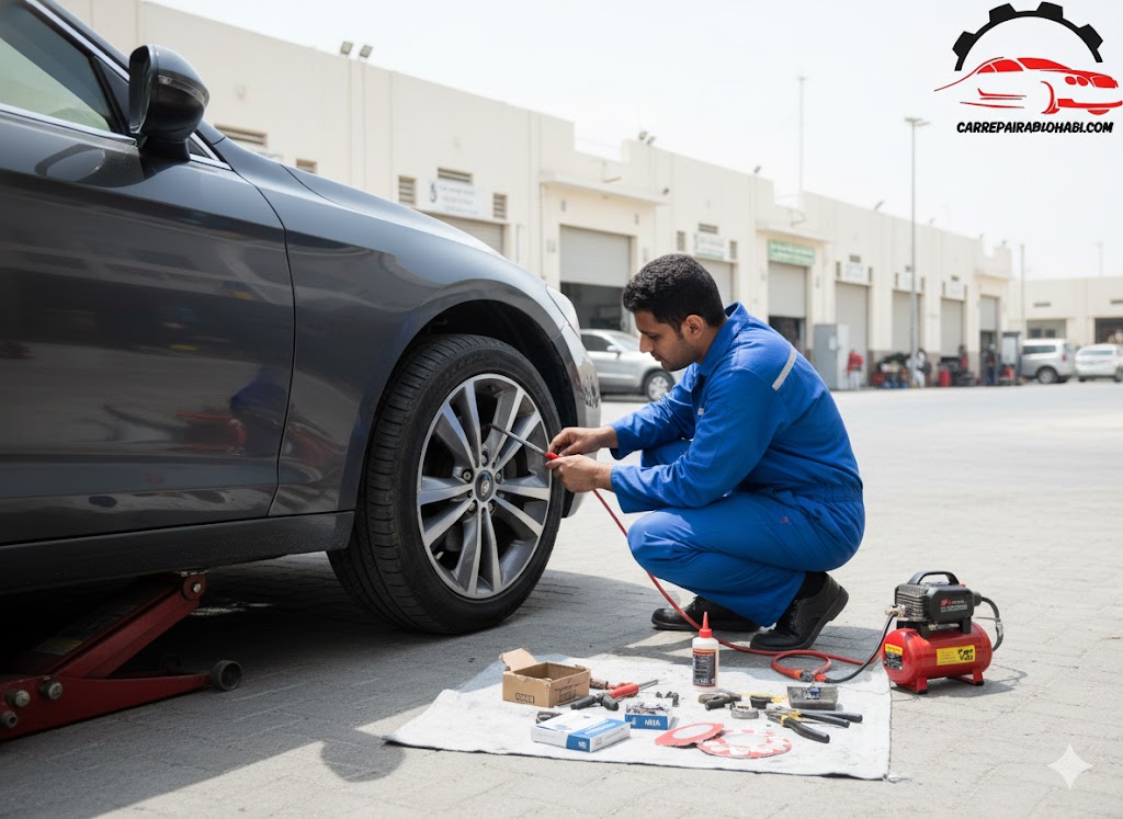 Tyre puncture repair in mussafah